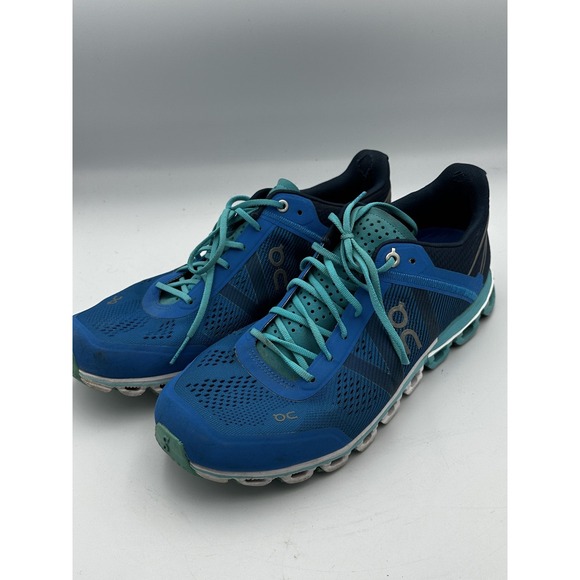 On Running Shoes Womens Size 9.5 Blue Teal CloudTec Swiss Engineering Cushioning - Picture 1 of 12